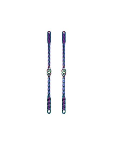 20 Cage Twisted Spring Fork Bars Oil Slick..